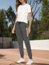 Damen Thermo Sporthose mit elastischem Bund & vertikalen Streifen